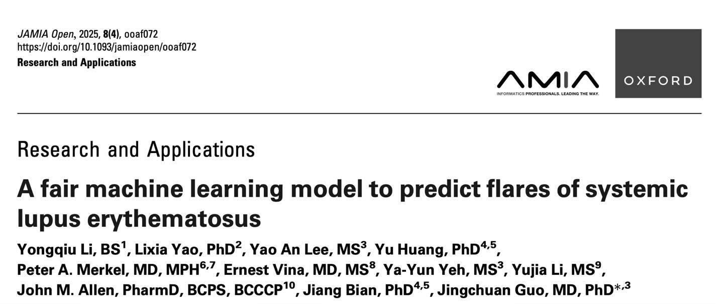 A fair machine learning model to predict flares of systemic lupus erythematosus.
